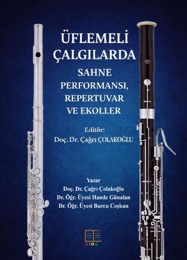 Üflemeli çalgılarda sahne performansı, repertuvar ve ekoller kapak görseli